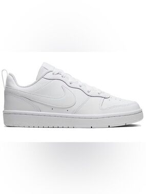 Nike Court Borough Low 2 (GS) Triple White Men’s 7Y/8.5 Women’s New/Box #137